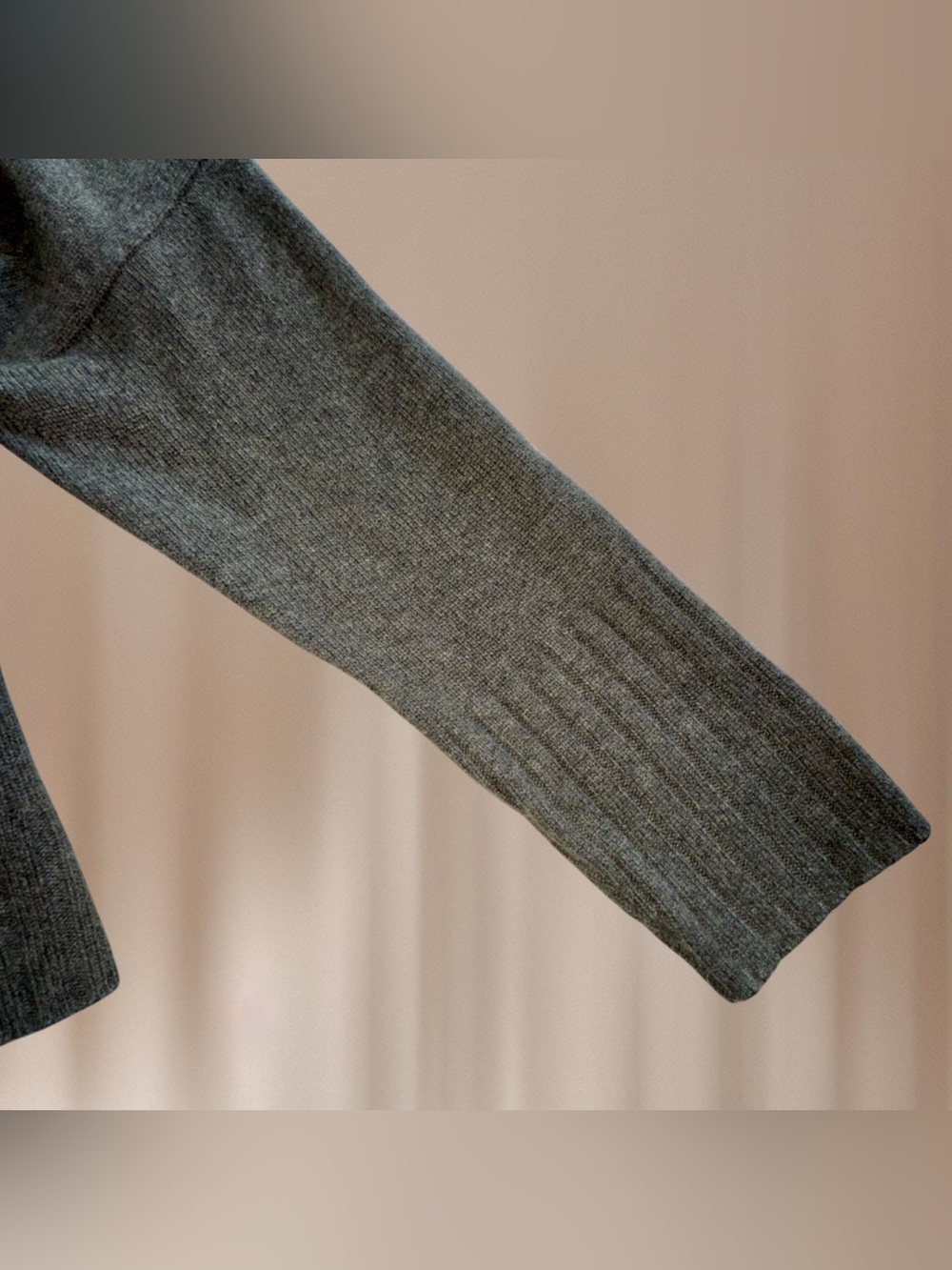 Madewell 100% Cashmere Olive Open Long Sleeve Cardigan Pockets Size XXL *Flaws - Picture 14 of 16